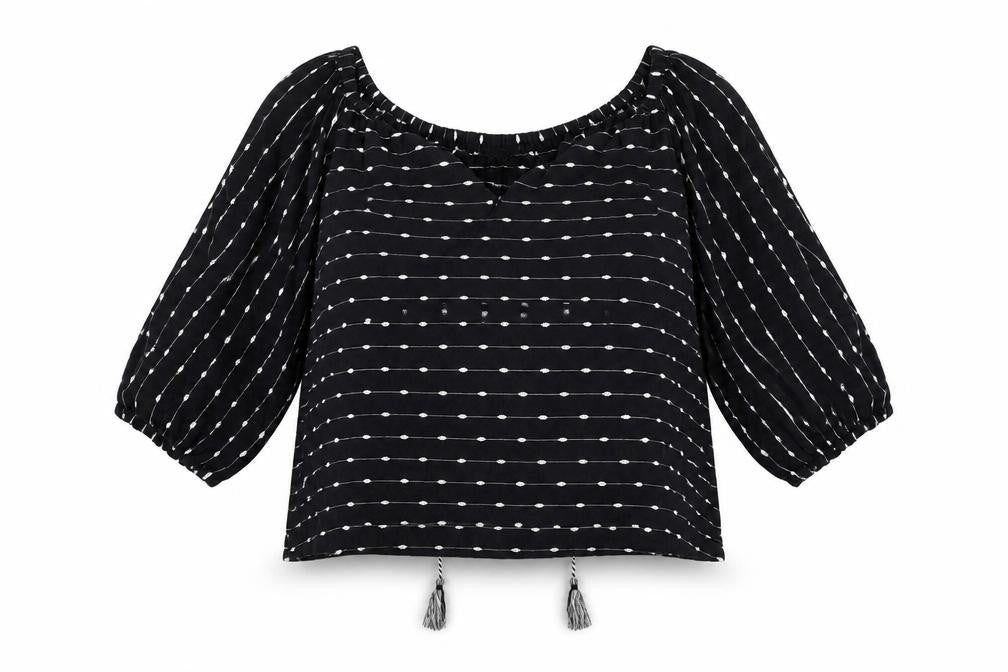 Womens UK Size 10 F&F Black Basic Blouse