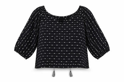 Womens UK Size 10 F&F Black Basic Blouse