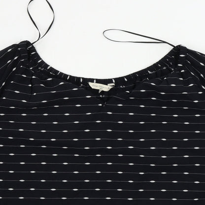 F&F  Womens Black Striped  Basic Blouse Size 10