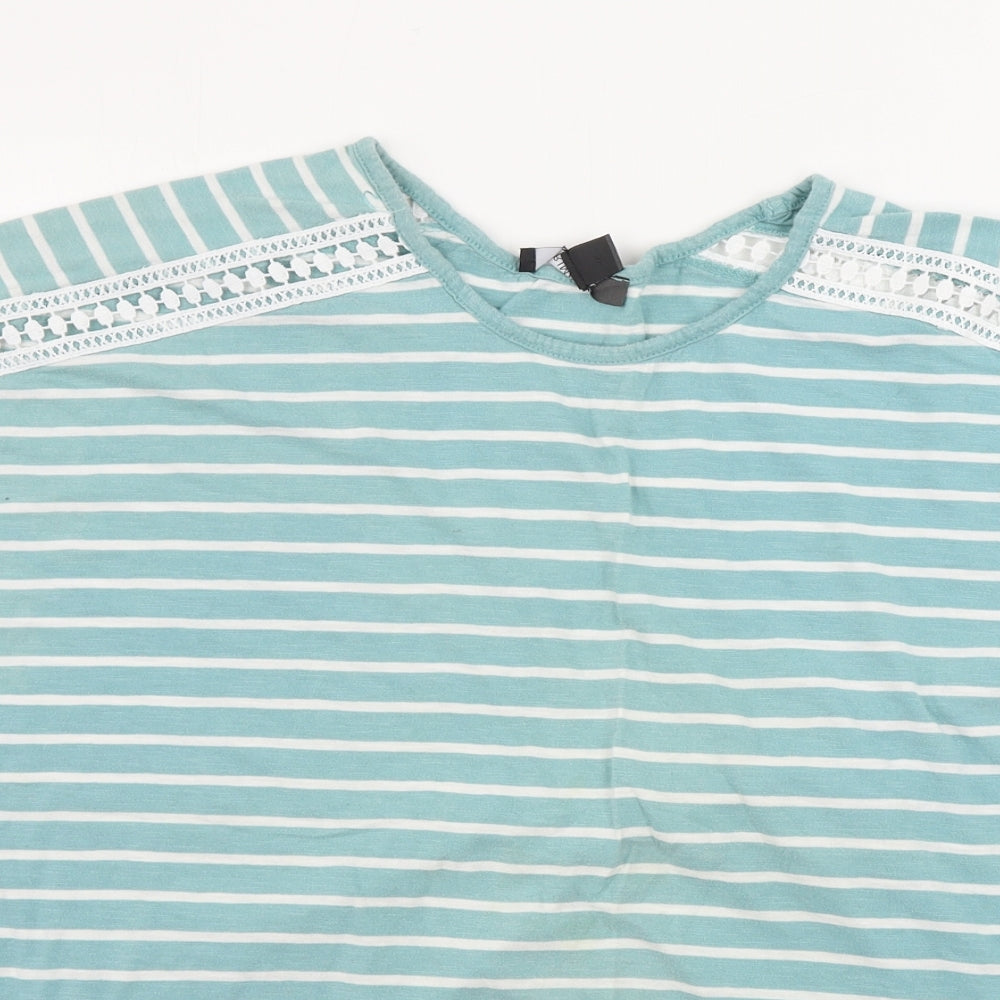Primark   Womens Blue Striped  Basic T-Shirt Size XL