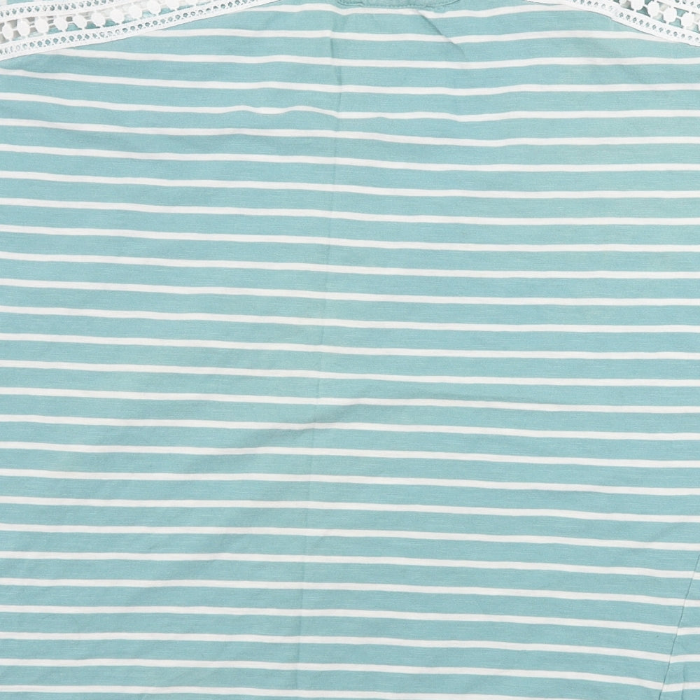 Primark   Womens Blue Striped  Basic T-Shirt Size XL