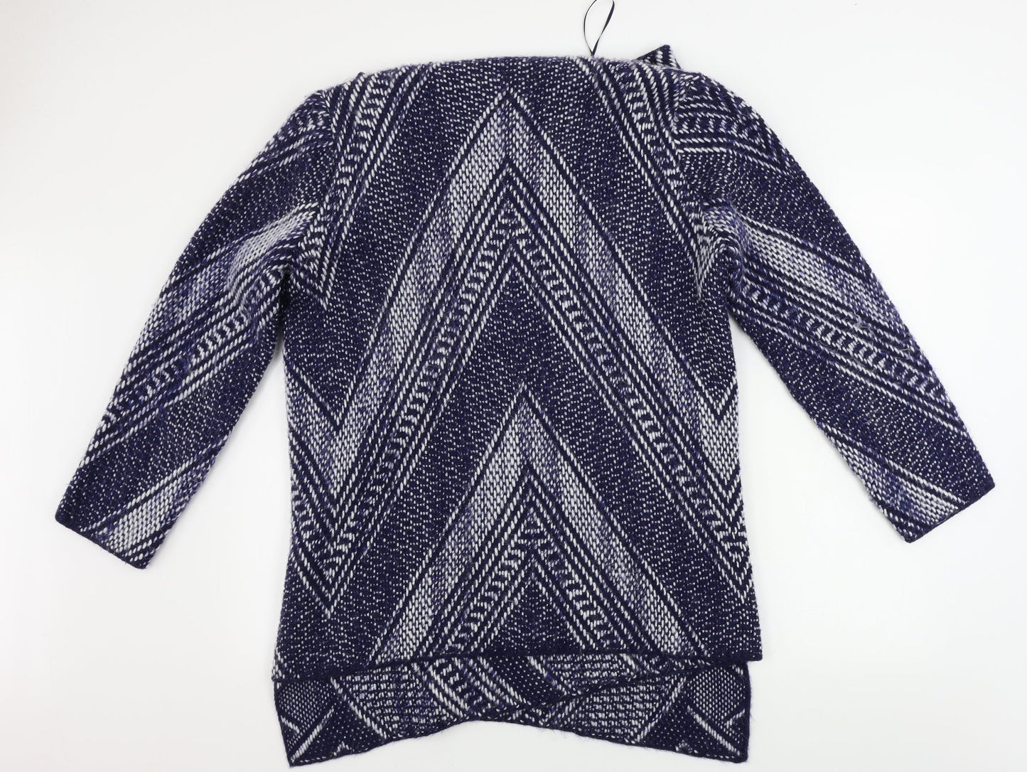 George  Womens Blue Geometric  Cardigan Jumper Size L