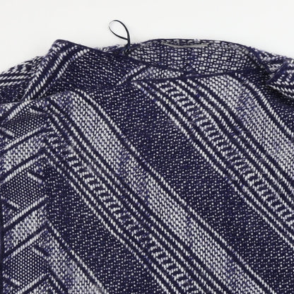 George  Womens Blue Geometric  Cardigan Jumper Size L
