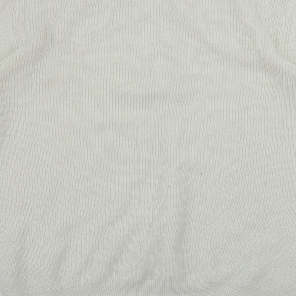 Brand and care label for Tu women’s white jumper, size UK 12