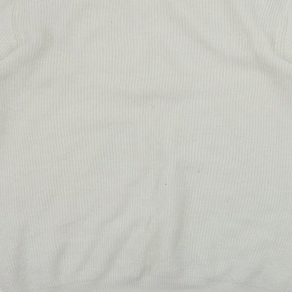 Brand and care label for Tu women’s white jumper, size UK 12