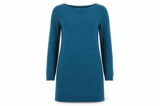 Front view of Tu women’s green striped a-line, size UK 10