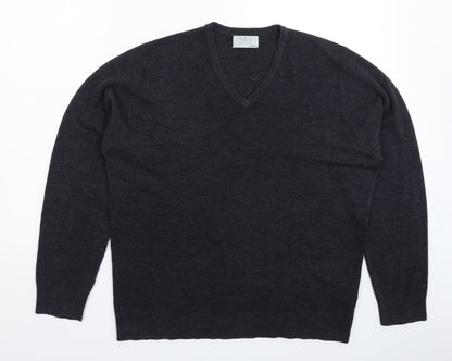 Marks and Spencer Mens Grey  Knit Pullover Jumper Size L