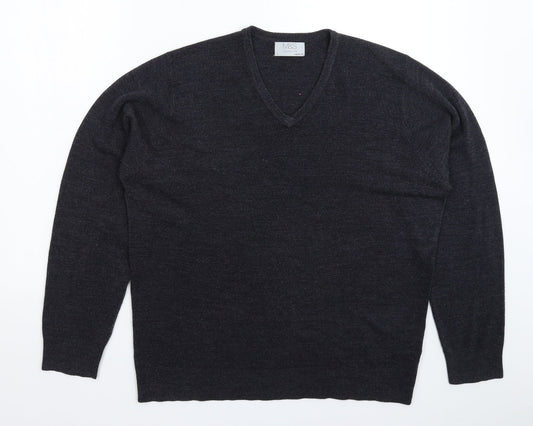 Marks and Spencer Mens Grey  Knit Pullover Jumper Size L