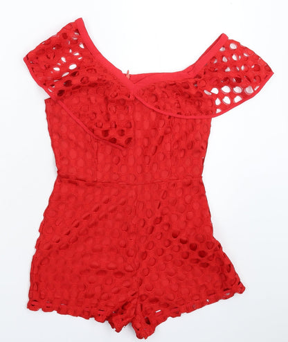 Missguided Womens Red   Jumpsuit One-Piece Size 6 L3 in