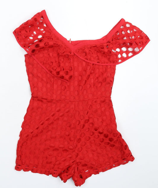 Missguided Womens Red   Jumpsuit One-Piece Size 6 L3 in