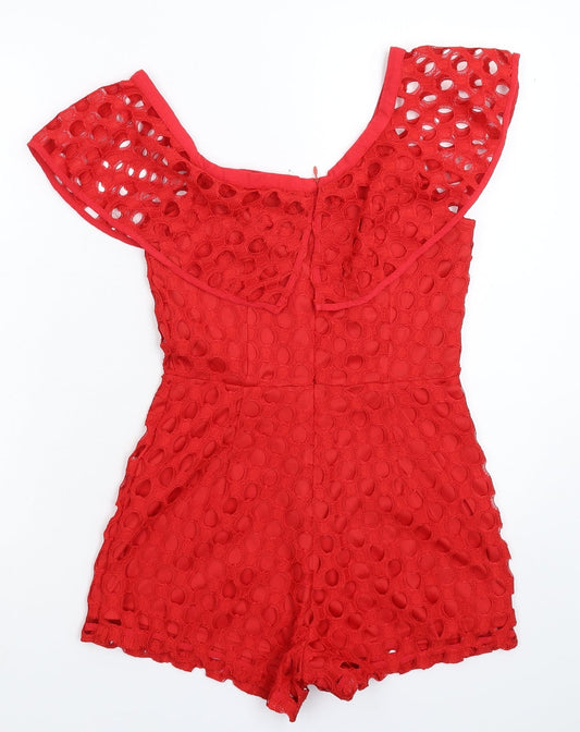 Missguided Womens Red   Jumpsuit One-Piece Size 6 L3 in