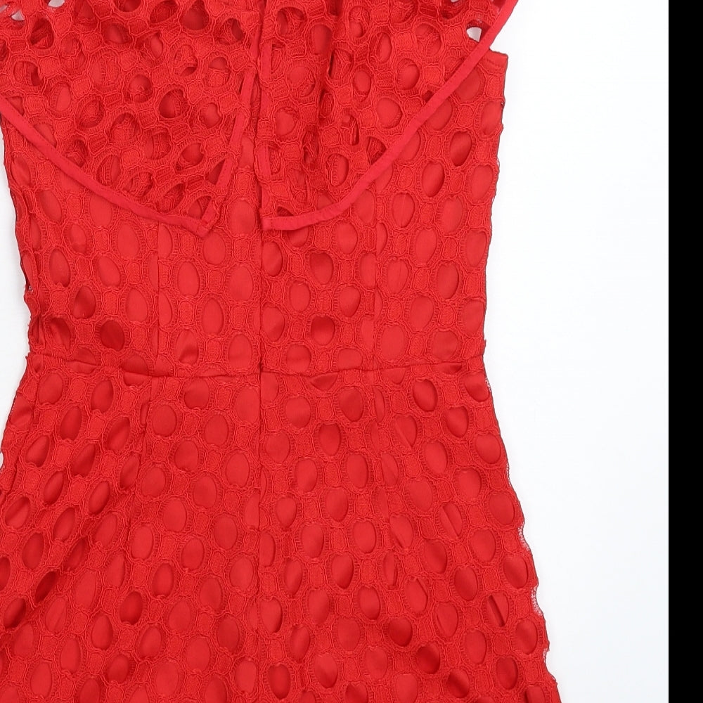 Missguided Womens Red   Jumpsuit One-Piece Size 6 L3 in