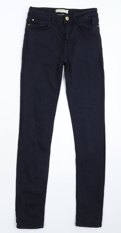 Zara Womens Blue  Denim Skinny Jeans Size 8 L29 in