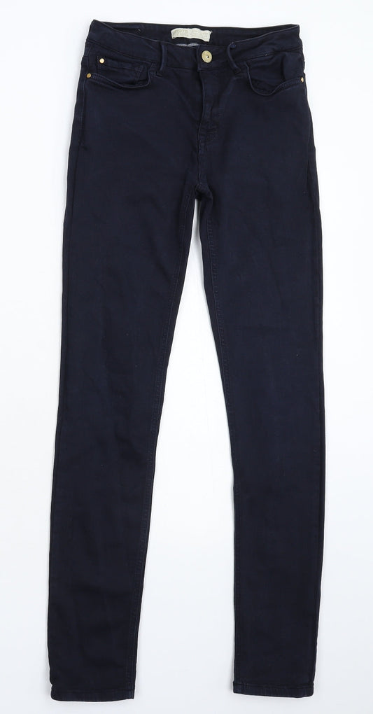 Zara Womens Blue  Denim Skinny Jeans Size 8 L29 in