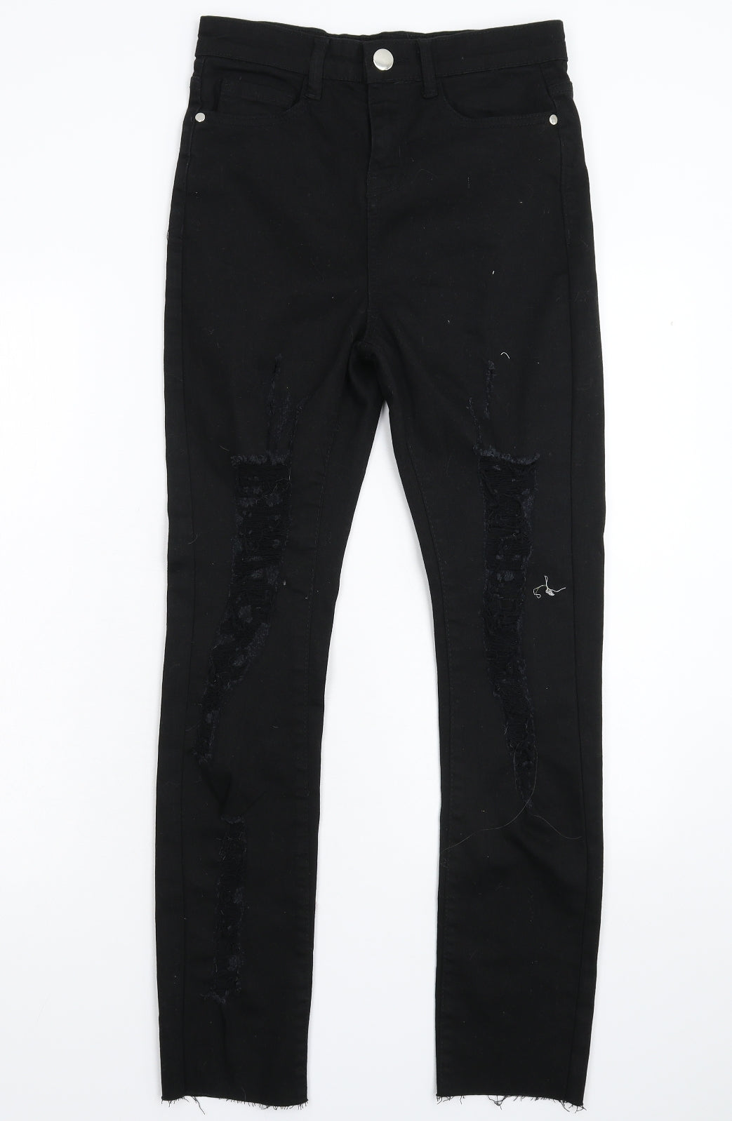 Denim & Co. Womens Black  Denim Skinny Jeans Size 8 L28 in