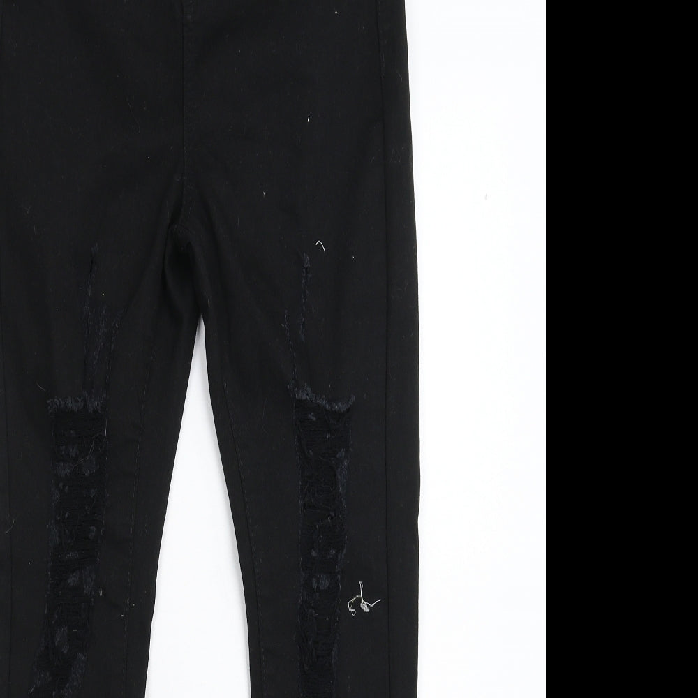 Denim & Co. Womens Black  Denim Skinny Jeans Size 8 L28 in