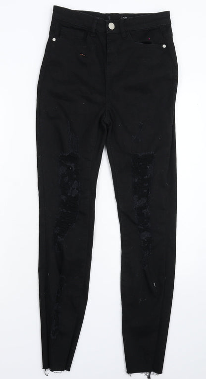 Denim & Co. Womens Black  Denim Skinny Jeans Size 8 L29 in