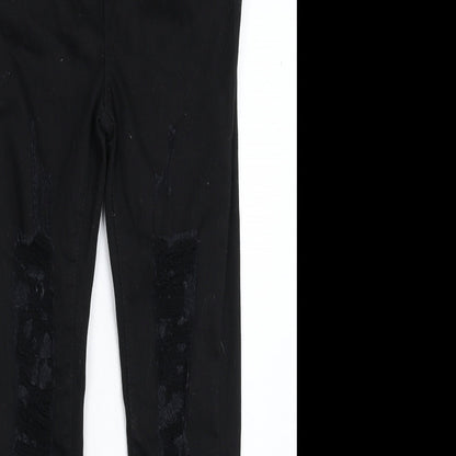 Denim & Co. Womens Black  Denim Skinny Jeans Size 8 L29 in