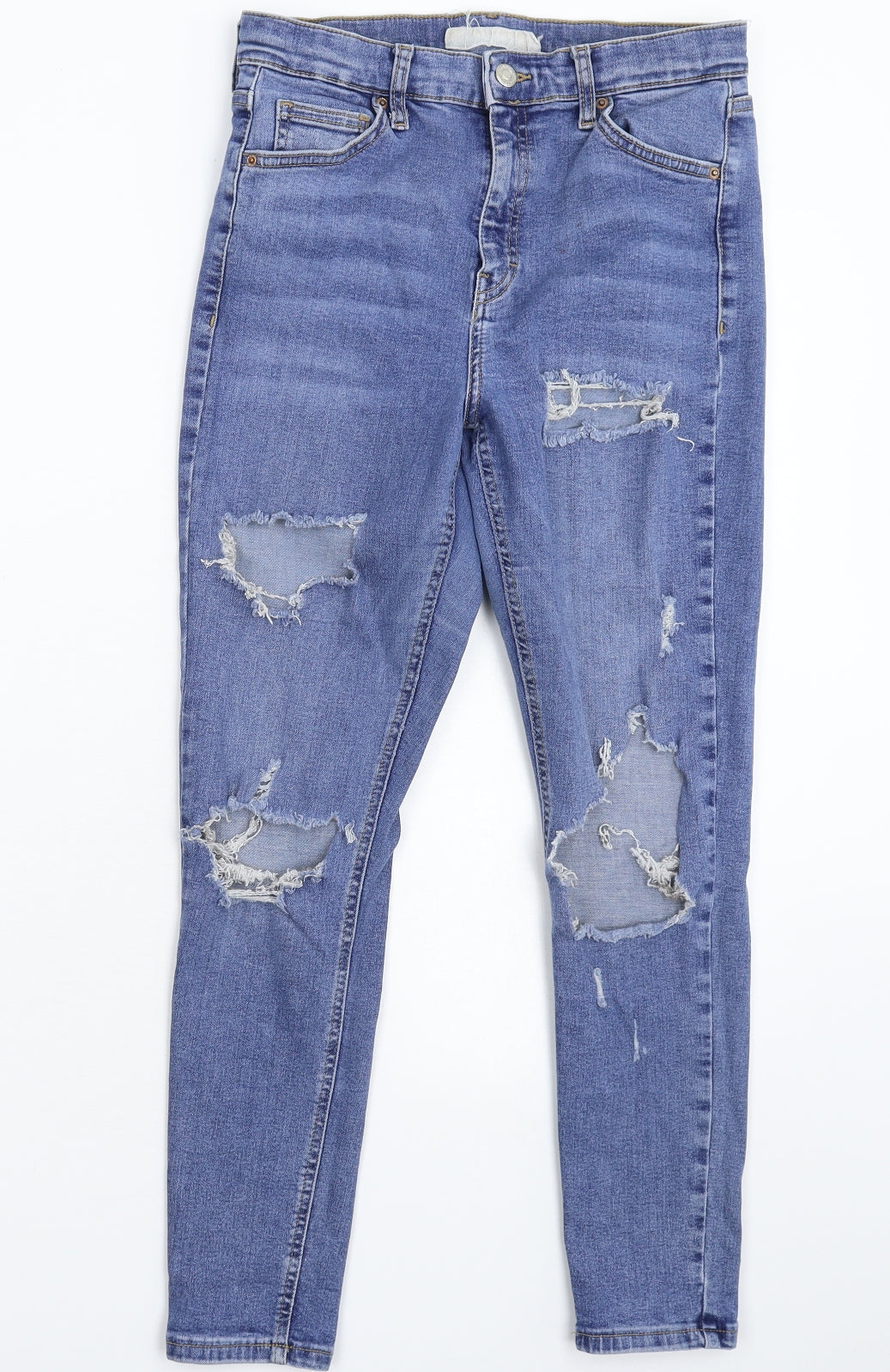 Topshop Womens Blue  Denim Skinny Jeans Size 30 in L25 in