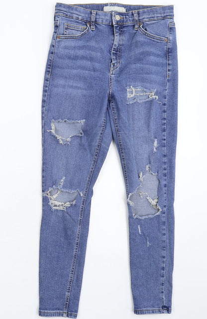 Topshop Womens Blue  Denim Skinny Jeans Size 30 in L25 in