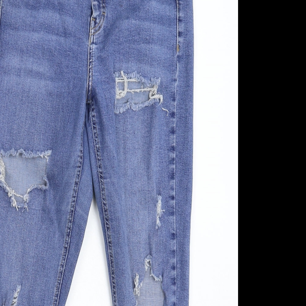 Topshop Womens Blue  Denim Skinny Jeans Size 30 in L25 in