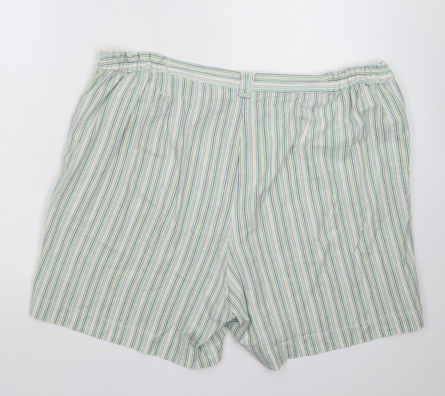 BM Mens Multicoloured Striped  Bermuda Shorts Size L