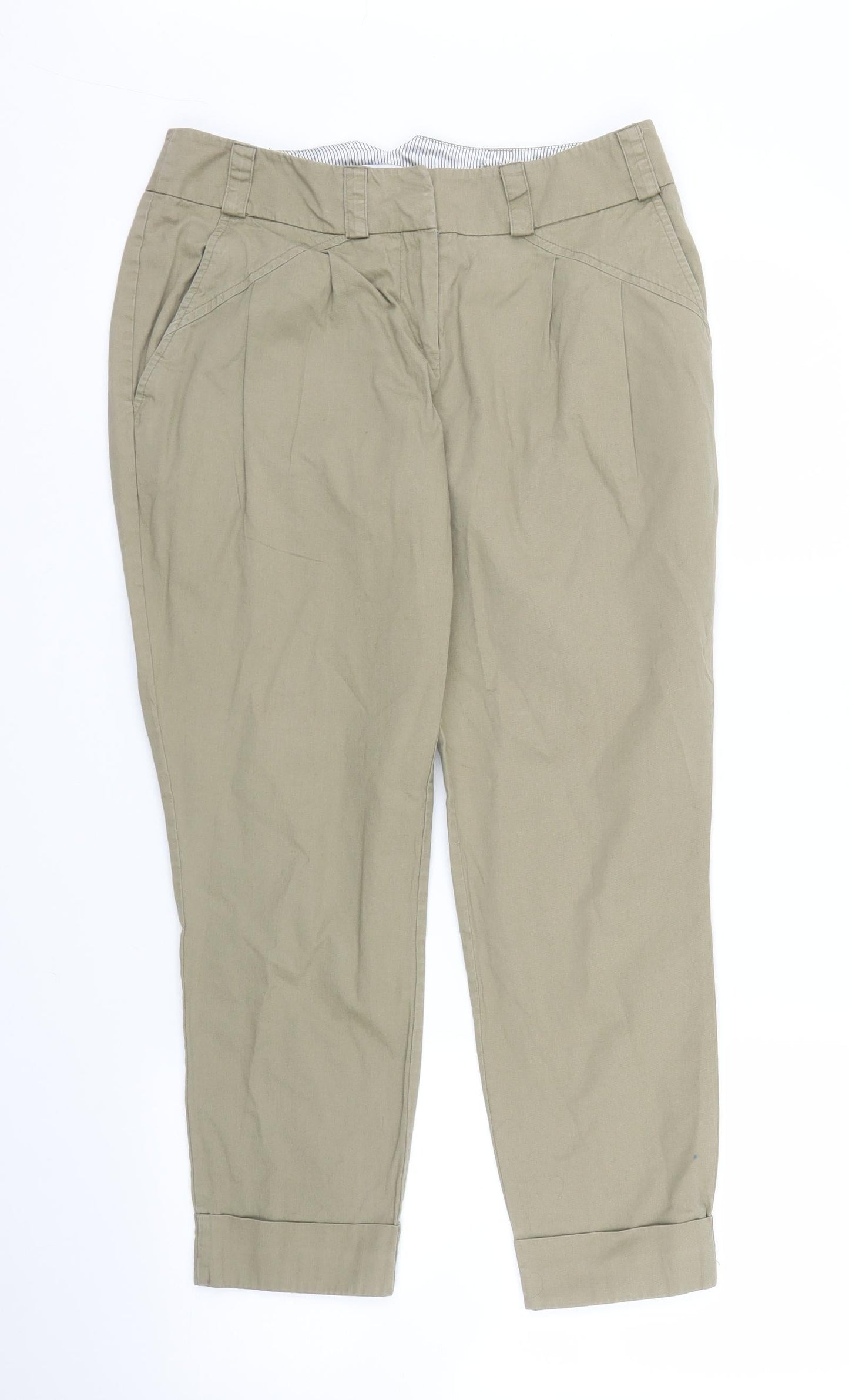 Select Womens Green   Pedal Pusher Trousers Size 8 L24 in