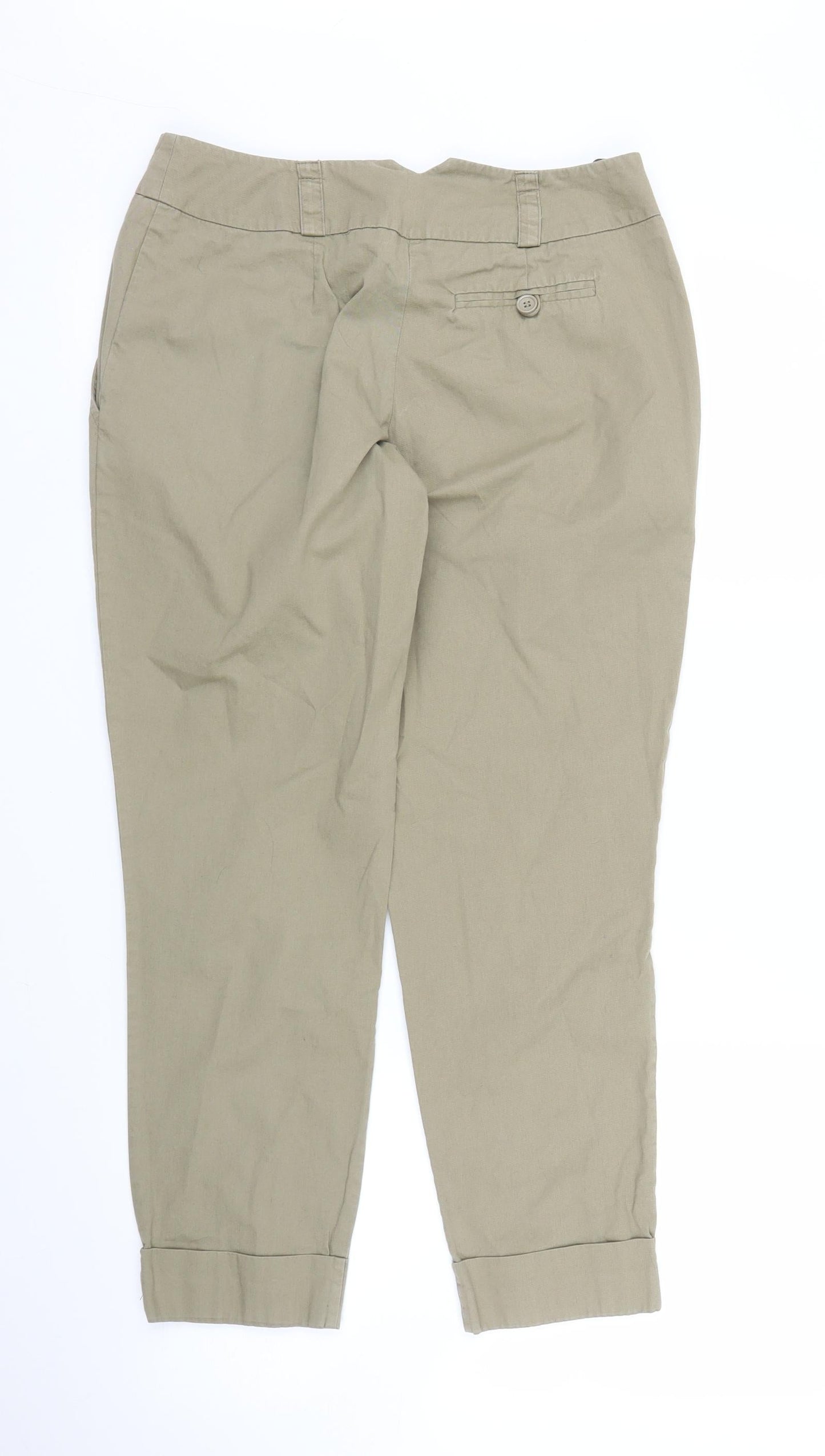 Select Womens Green   Pedal Pusher Trousers Size 8 L24 in