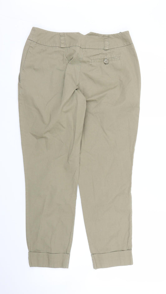 Select Womens Green   Pedal Pusher Trousers Size 8 L24 in