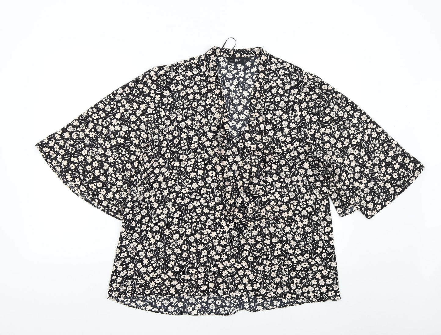 F&F Womens Multicoloured Floral  Basic Blouse Size 12