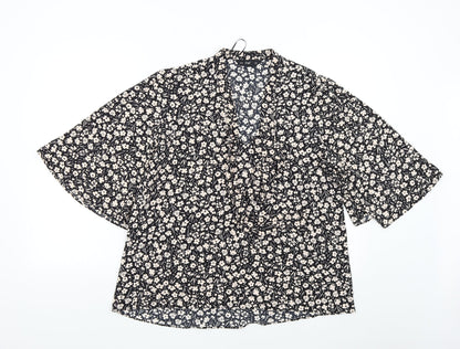 F&F Womens Multicoloured Floral  Basic Blouse Size 12