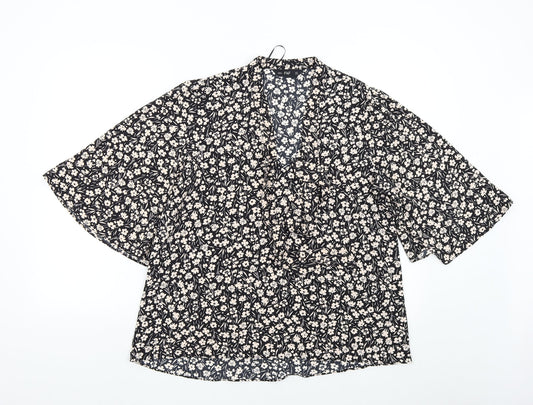 F&F Womens Multicoloured Floral  Basic Blouse Size 12