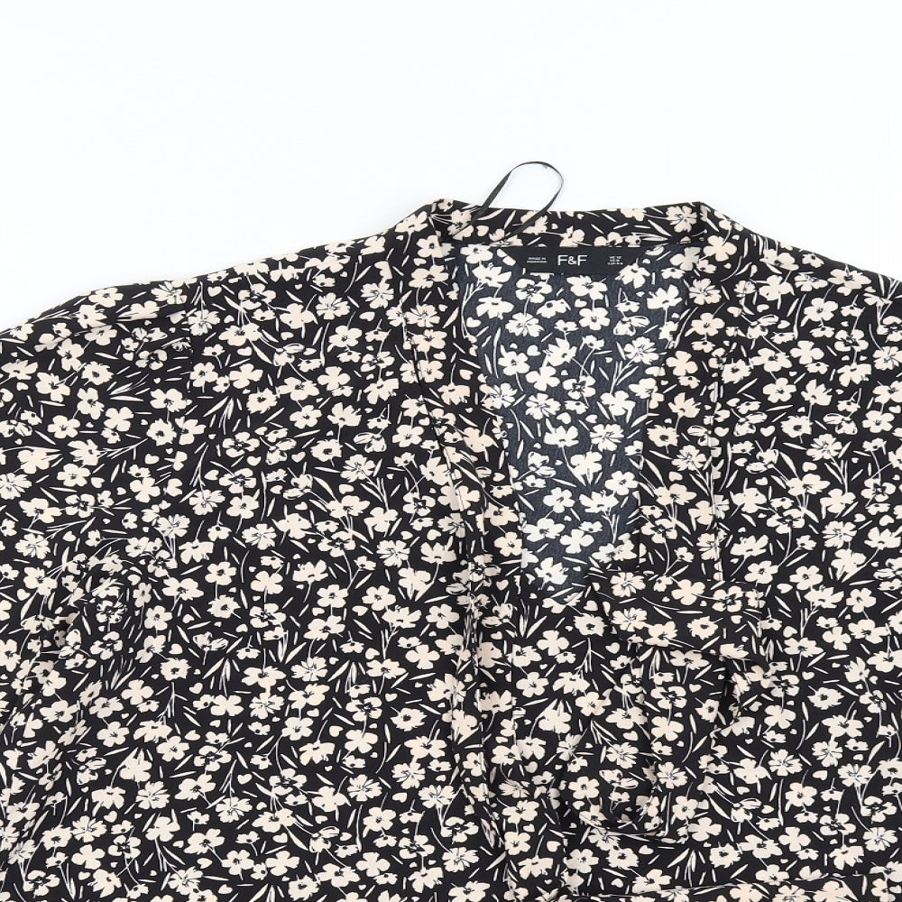 F&F Womens Multicoloured Floral  Basic Blouse Size 12