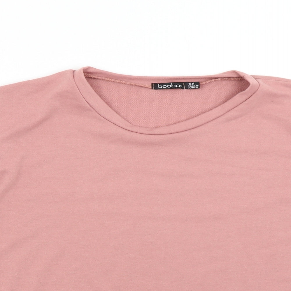 Boohoo Womens Pink   Pullover Sweatshirt Size 12