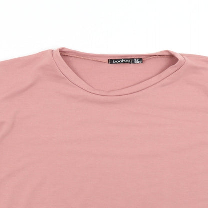 Boohoo Womens Pink   Pullover Sweatshirt Size 12