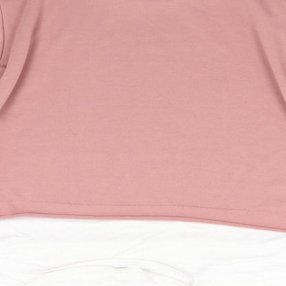 Boohoo Womens Pink   Pullover Sweatshirt Size 12