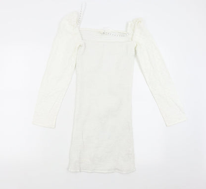 Missguided Womens White   Bodycon  Size 8