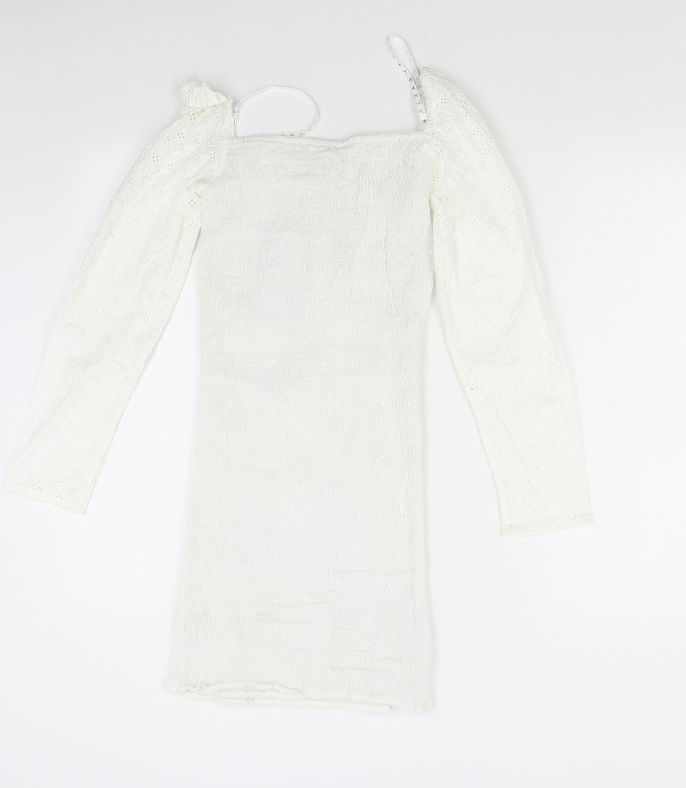 Missguided Womens White   Bodycon  Size 8