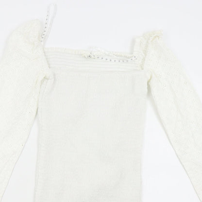 Missguided Womens White   Bodycon  Size 8