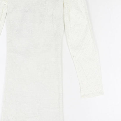 Missguided Womens White   Bodycon  Size 8