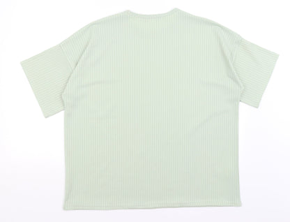 Nasty Gal Womens Blue   Basic T-Shirt Size 14