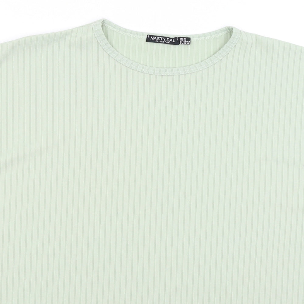 Nasty Gal Womens Blue   Basic T-Shirt Size 14