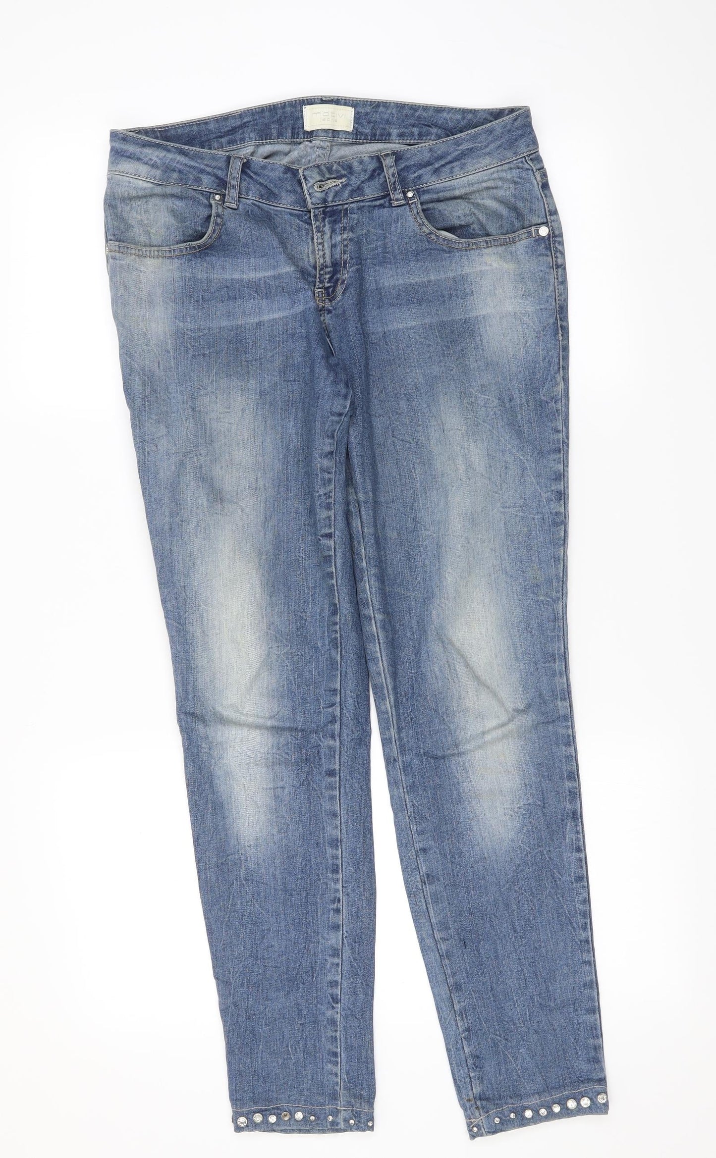 Womens UK Size 12 MOTIVI Regular Fit Skinny Blue Jeans