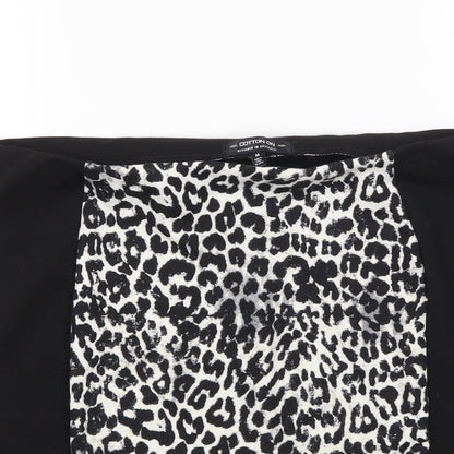 Cotton On Womens Black Animal Print  Mini Skirt Size M