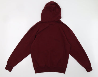 Back view of zone one women’s red pullover hoodie, size S