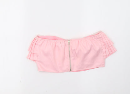 Womens UK Size 10 In the Style Pink Wrap Tank