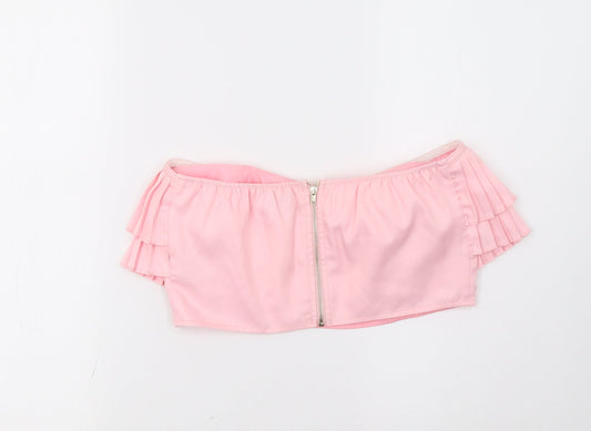 Womens UK Size 10 In the Style Pink Wrap Tank