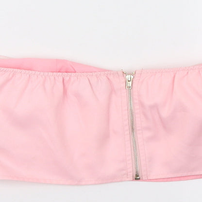 Womens UK Size 10 In the Style Pink Wrap Tank