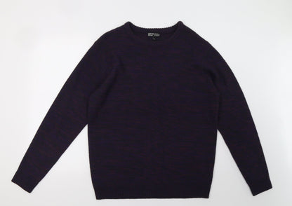 Additional front view of sandstones men’s purple pullover sweatshirt, size L