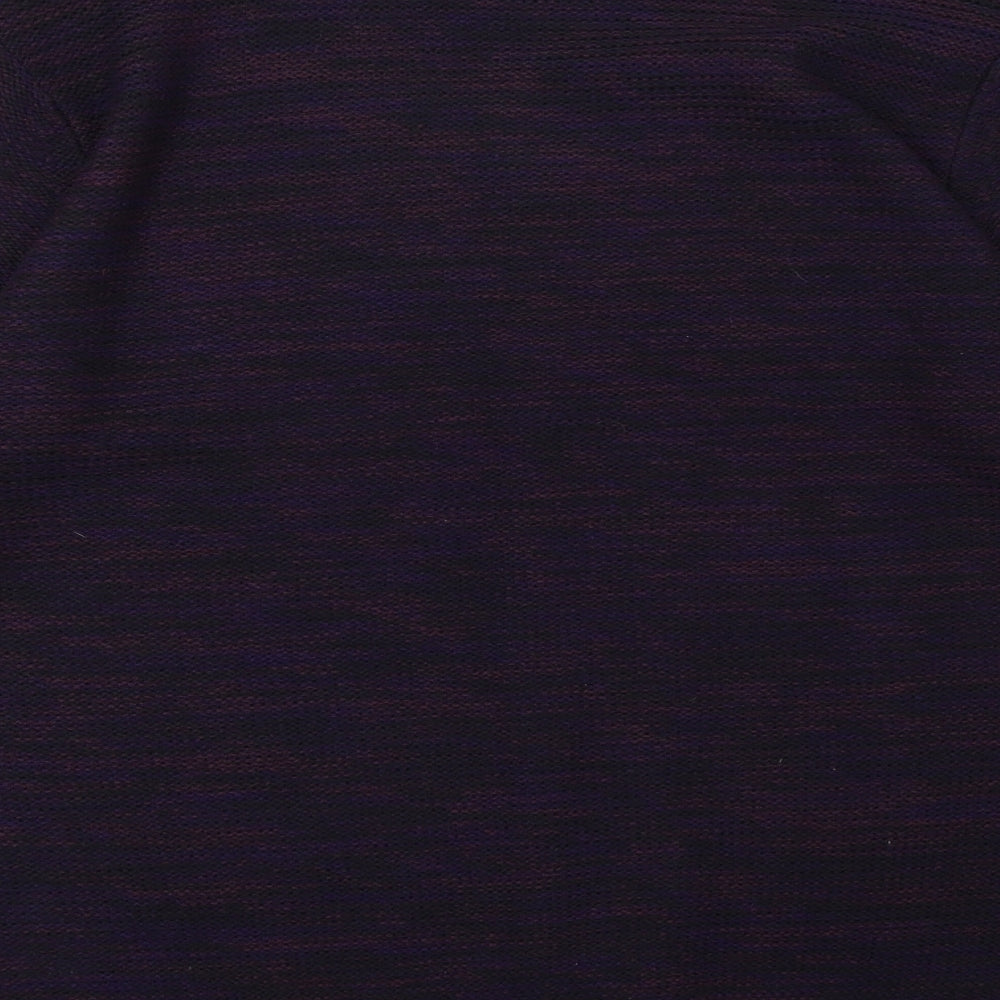 Brand and care label for sandstones men’s purple pullover sweatshirt, size L
